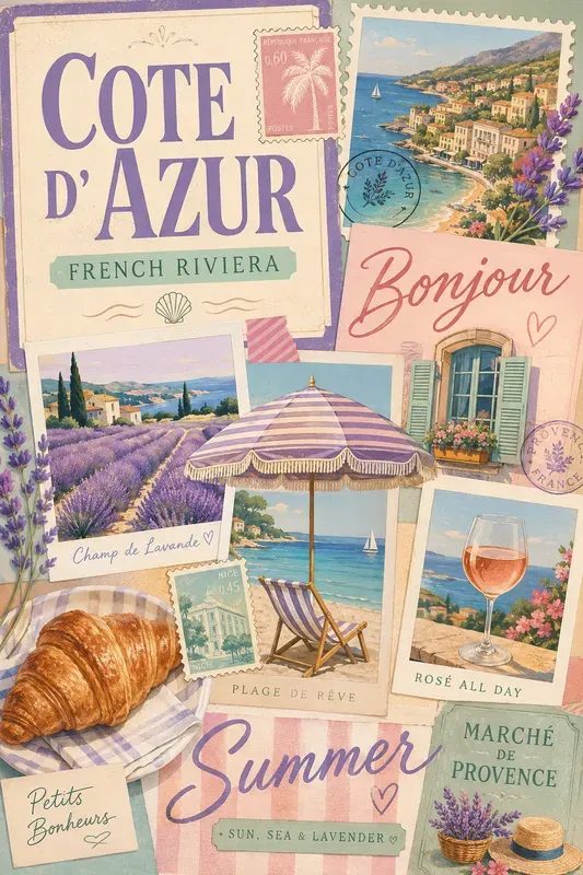 Retro Summer Travel Collage Boards