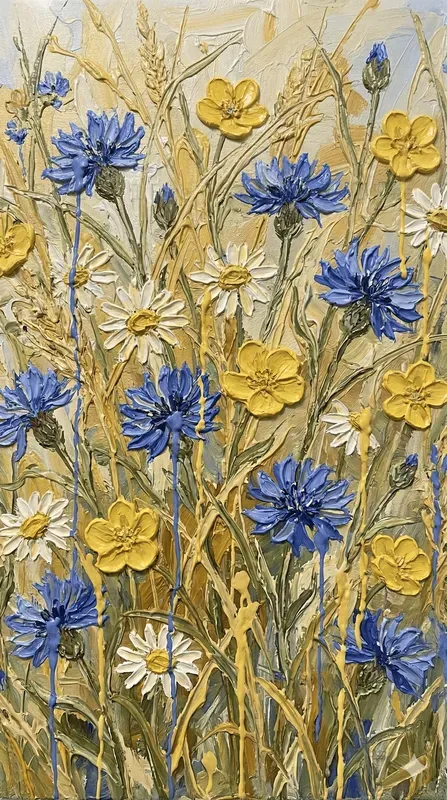Thick Impasto Gouache Florals