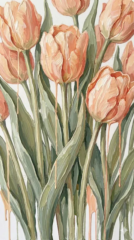 Thick Impasto Gouache Florals