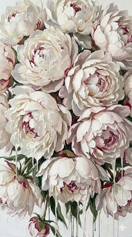 Thick Impasto Gouache Florals