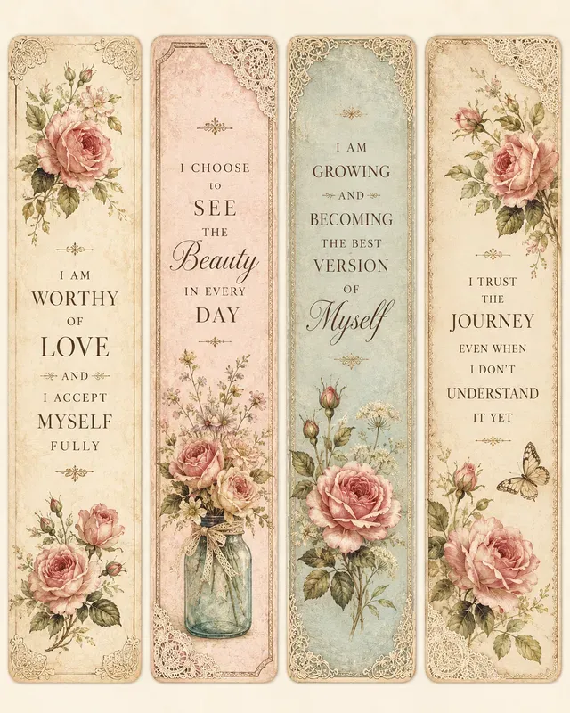 Vintage Affirmation Tags