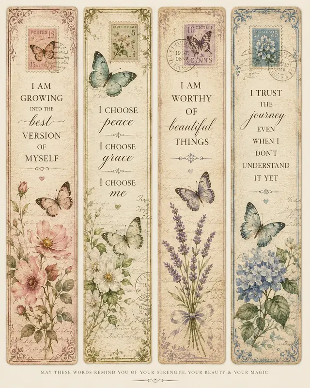 Vintage Affirmation Tags