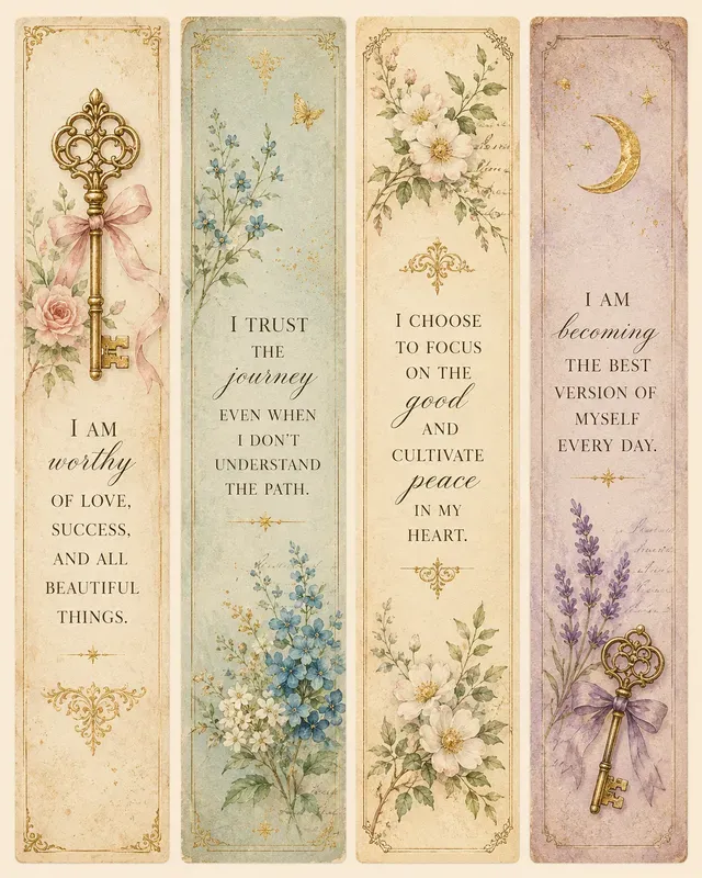 Vintage Affirmation Tags