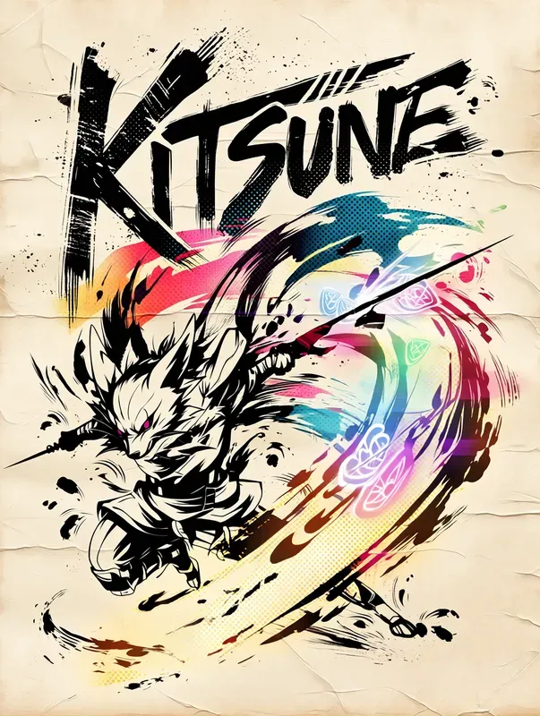 Neojapanese Poster Graphic Assets