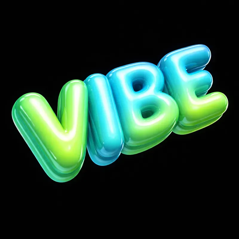 3D Neon Puffy Floating Texts