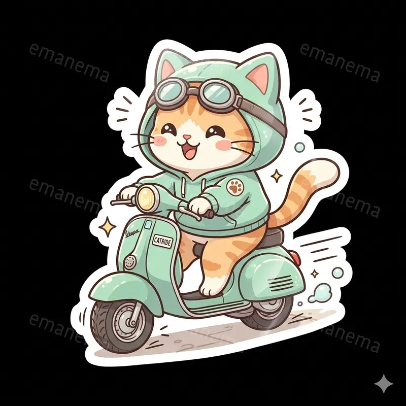 Cute Chibi Style Animal Stickers