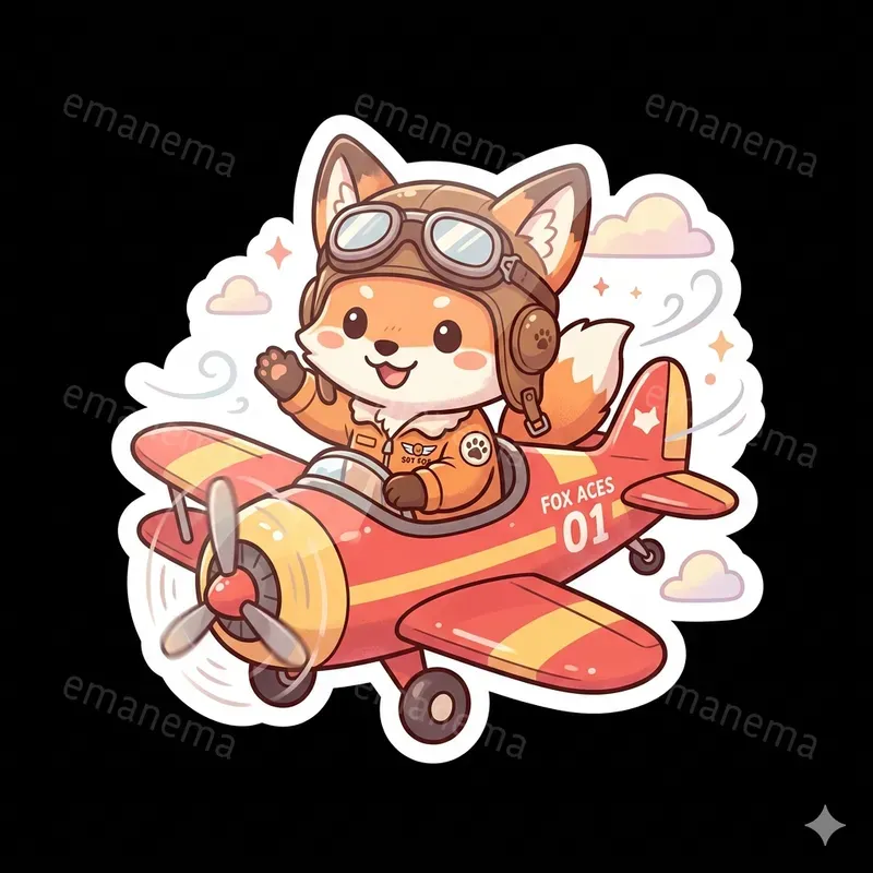 Cute Chibi Style Animal Stickers