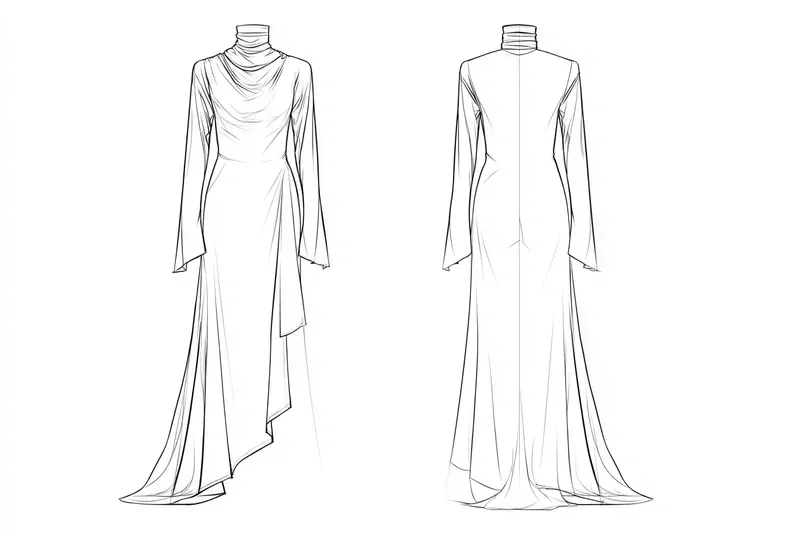Fashion Technical Flat Garment Sketches