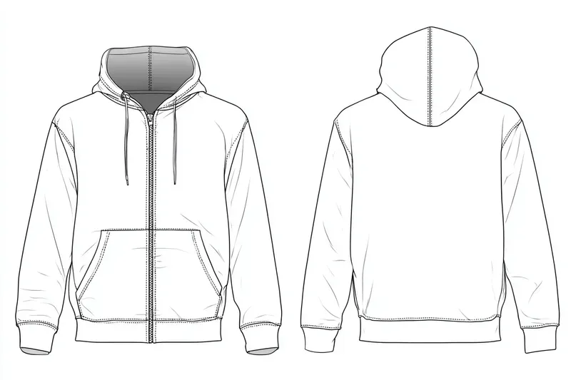 Fashion Technical Flat Garment Sketches