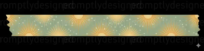 Soft Solarpunk Washi Tapes