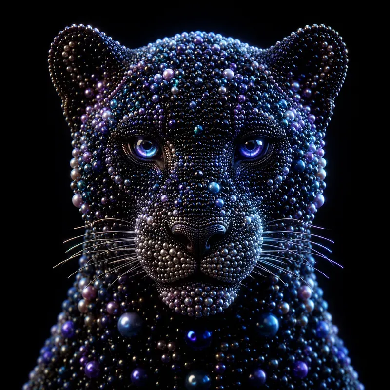 Luminous Beaded Animal Art