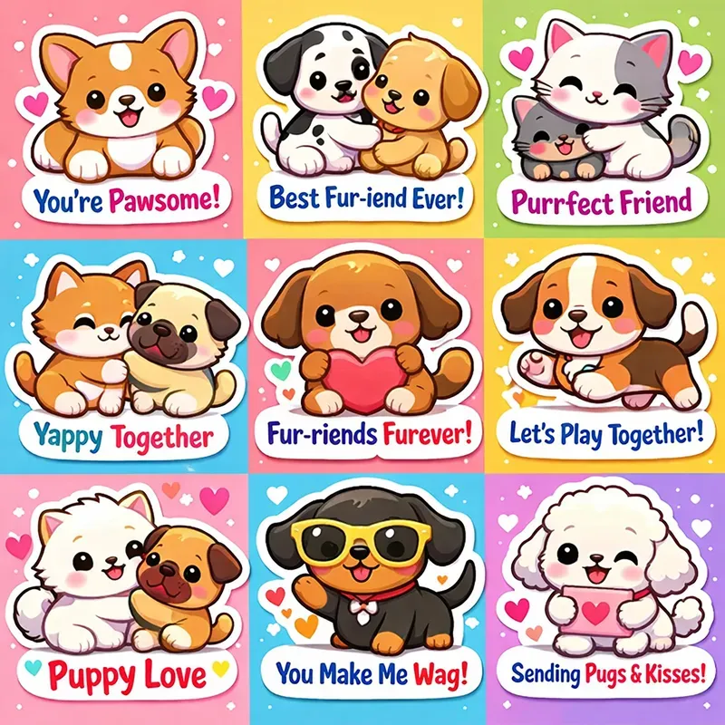 Cute Punny Kawaii Sticker Sheets