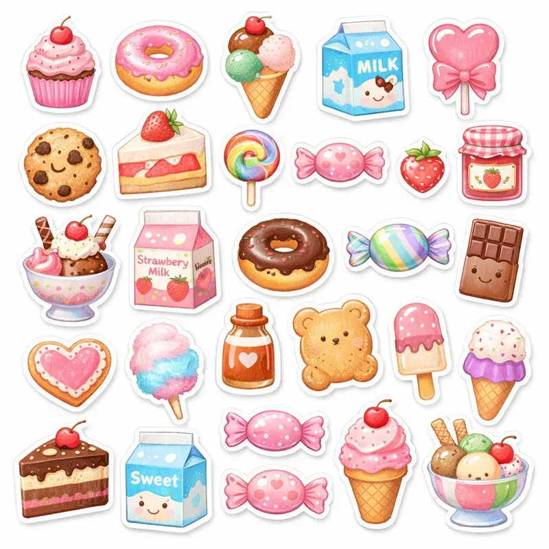 Aesthetic Mini Object Sticker Sheets