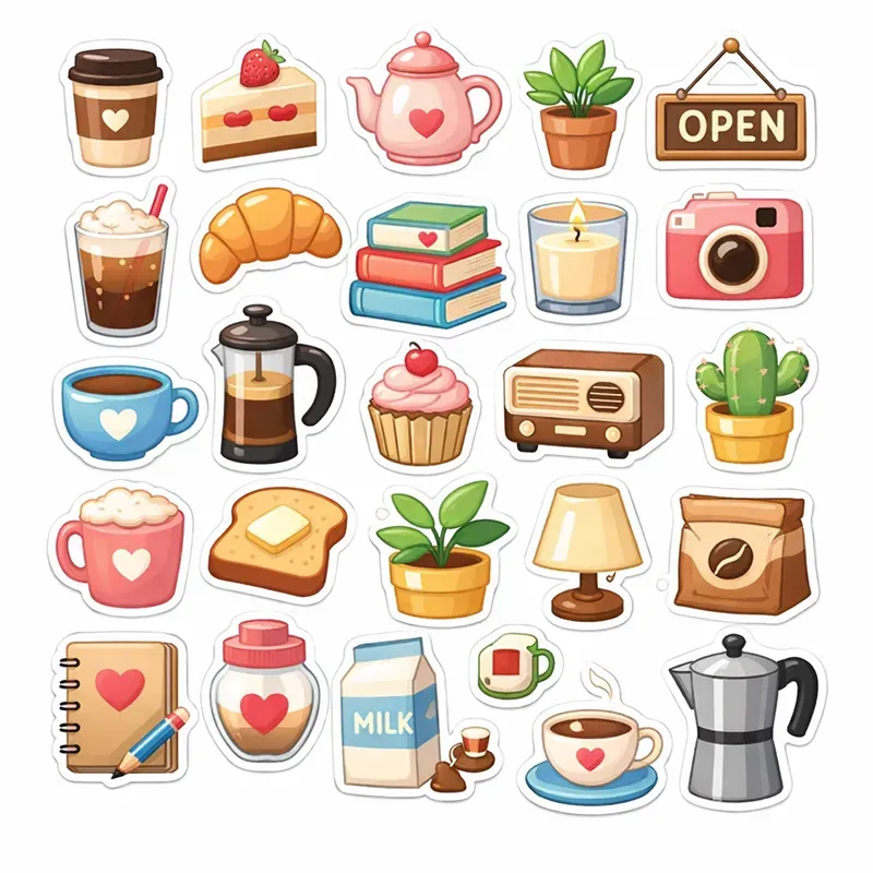 Aesthetic Mini Object Sticker Sheets