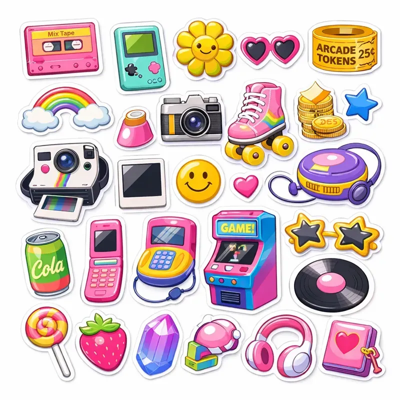 Aesthetic Mini Object Sticker Sheets