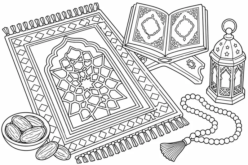 Islamic Learning Calm Colorings