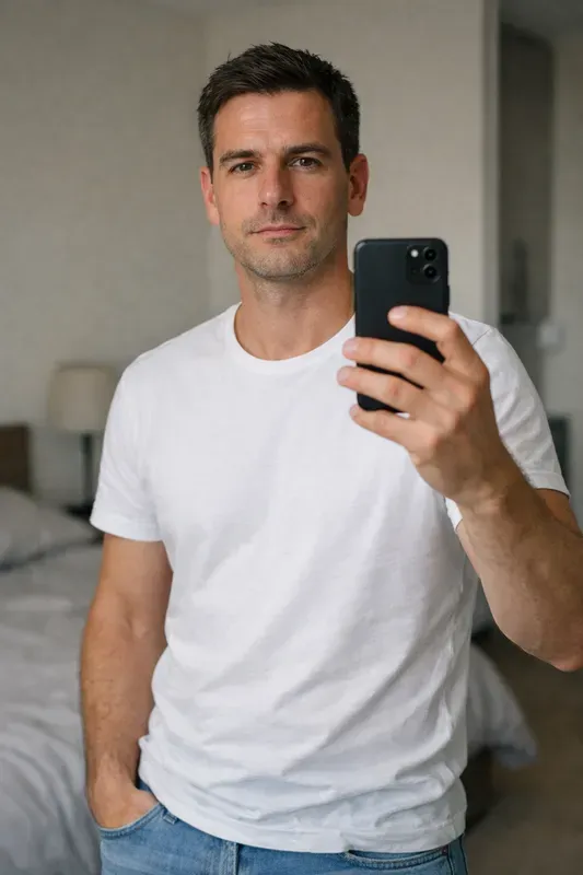 Casual Mirror Selfies Men