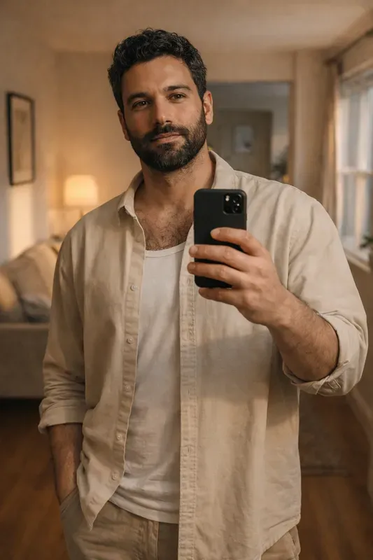 Casual Mirror Selfies Men