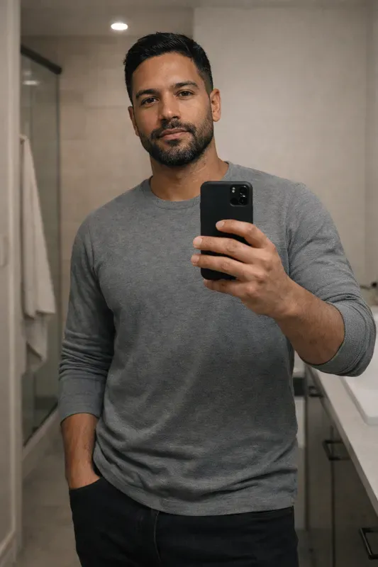 Casual Mirror Selfies Men