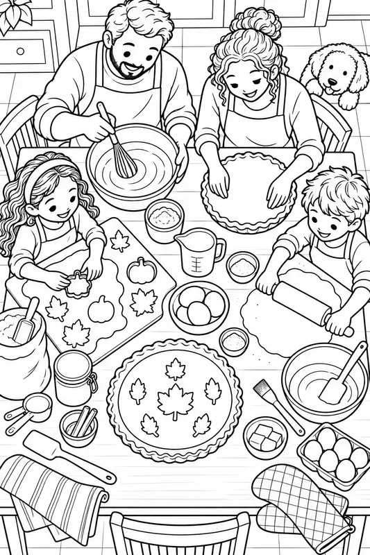 Family Thanksgiving Food Colorings