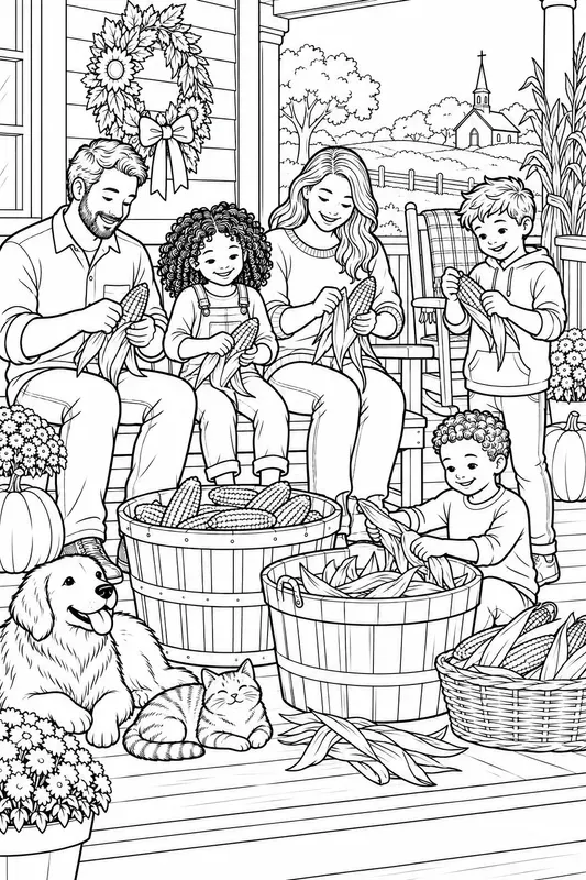 Family Thanksgiving Food Colorings