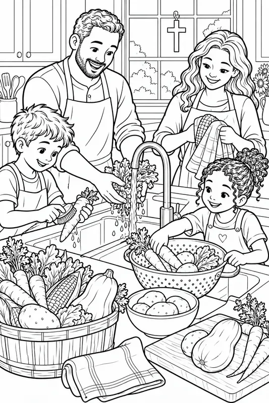 Family Thanksgiving Food Colorings