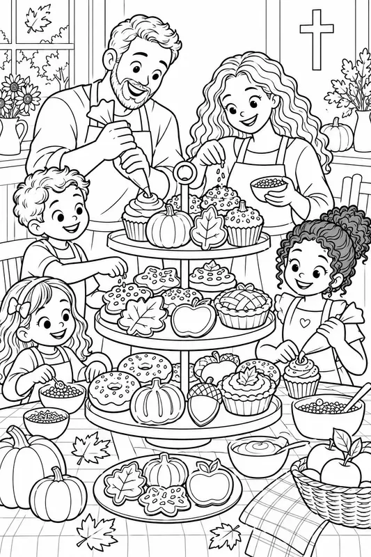 Family Thanksgiving Food Colorings