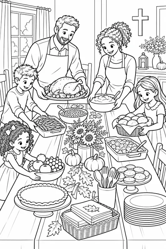 Family Thanksgiving Food Colorings