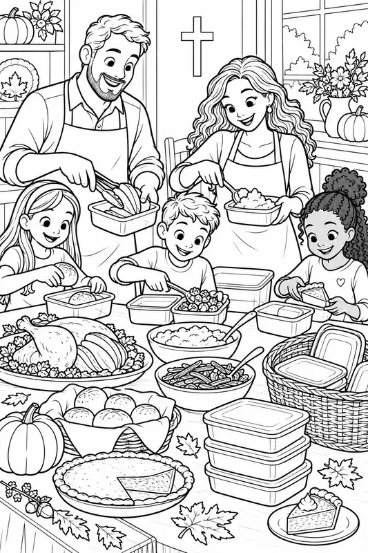Family Thanksgiving Food Colorings