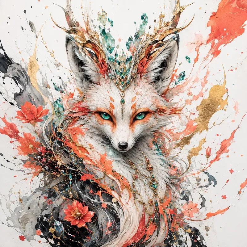 Fantasy Ink Splash Portraits