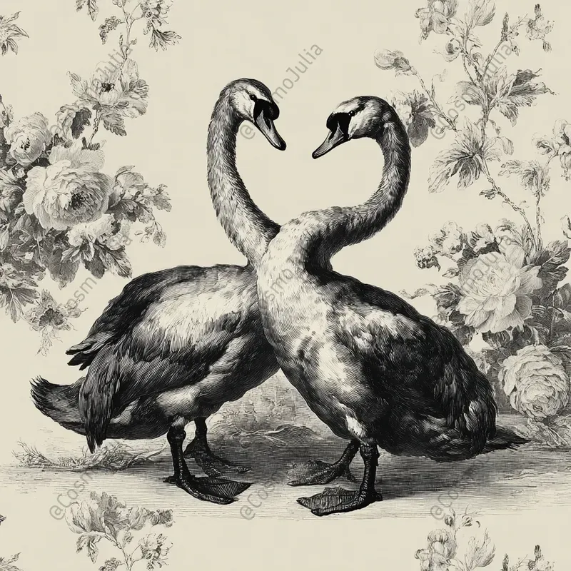 Toile Botanical Animal Sketches