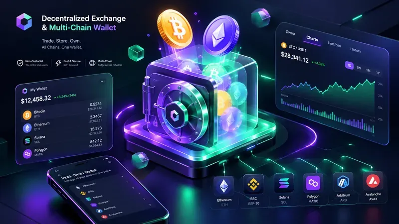 3D Isometric Fintech Crypto Apps
