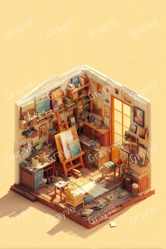 Isometric 3D Livedin Rooms