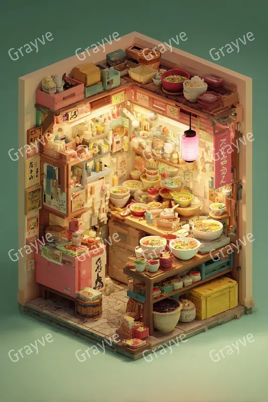 Isometric 3D Livedin Rooms