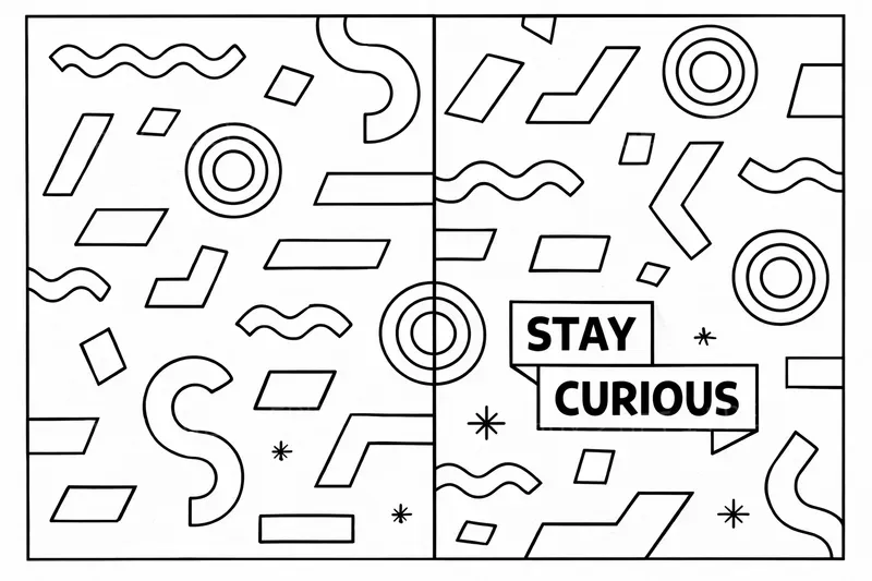 Self Care Memphis Coloring Pages