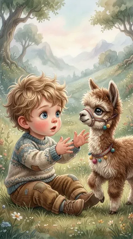 Whimsical Storybook Child Pets