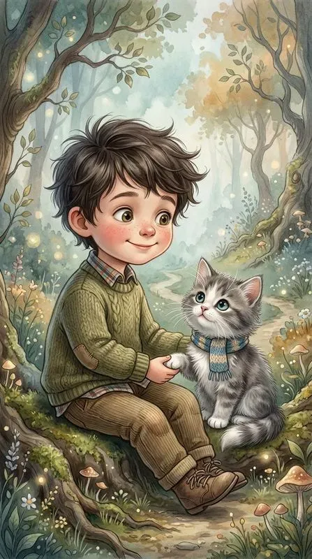 Whimsical Storybook Child Pets