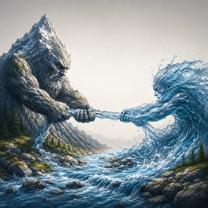 Symbolic Tugofwar Life Illustrations