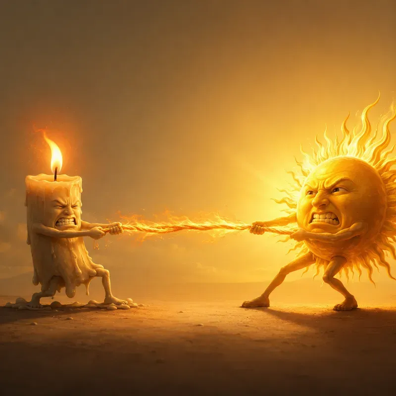 Symbolic Tugofwar Life Illustrations