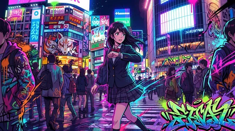 Anime Graffiti Wallpaper Art