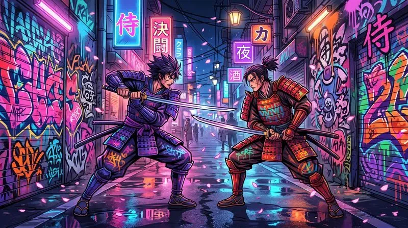 Anime Graffiti Wallpaper Art