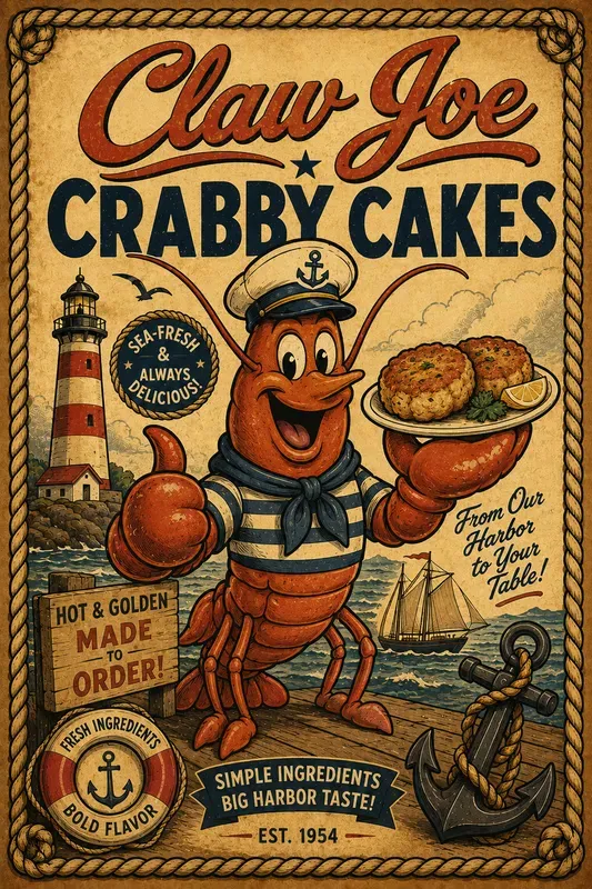 Vintage Nautical Cartoon Poster Art
