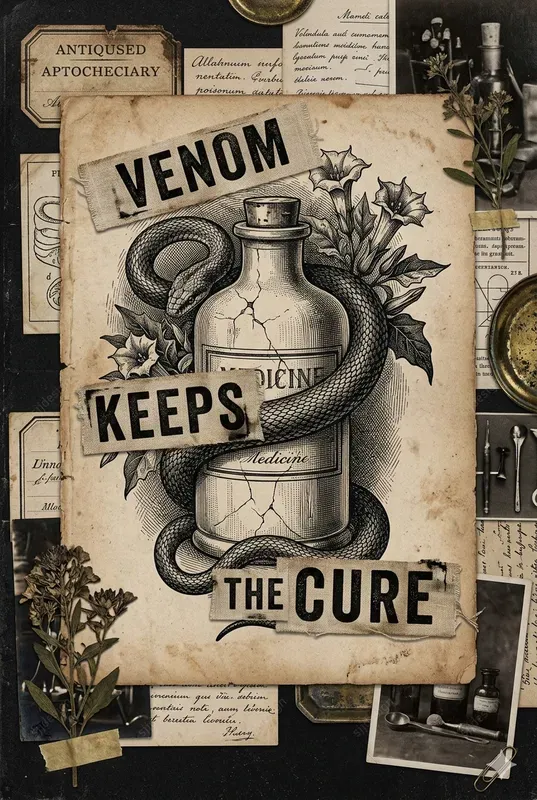 Dark Academia Apothecary Collage Art