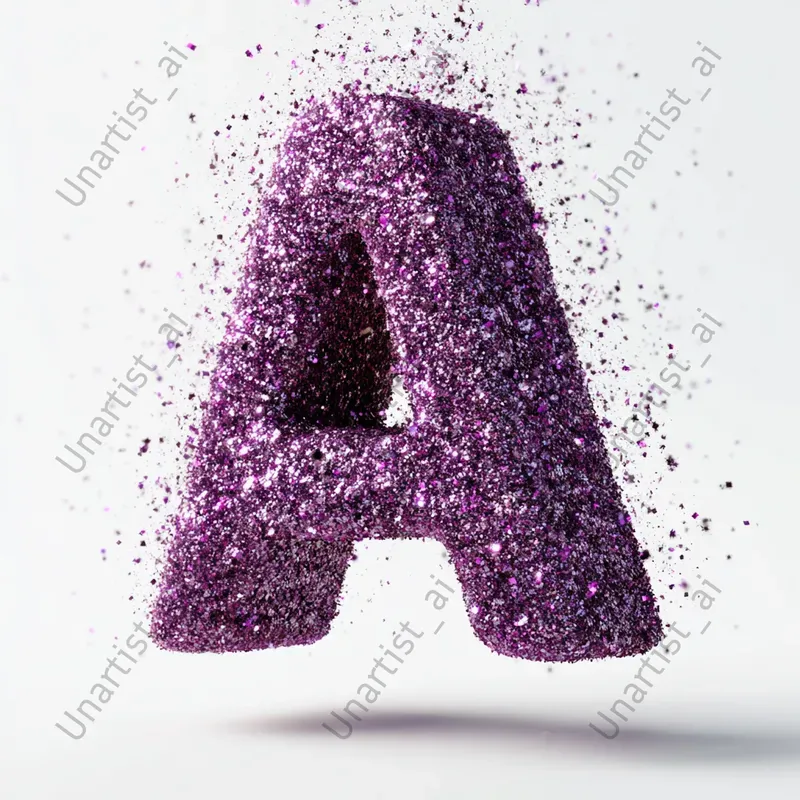 3D Sparkling Glitter Letters