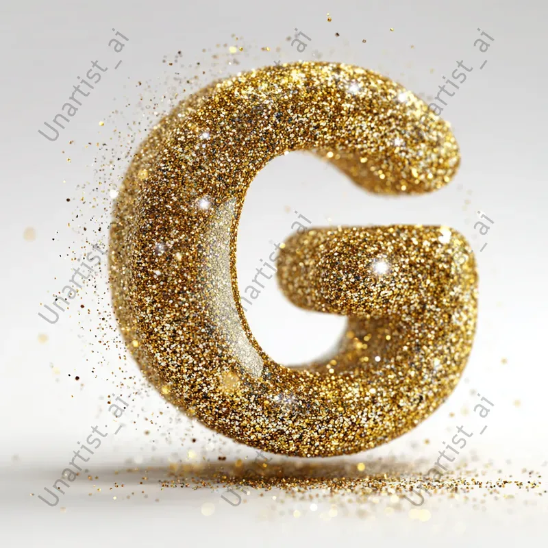 3D Sparkling Glitter Letters