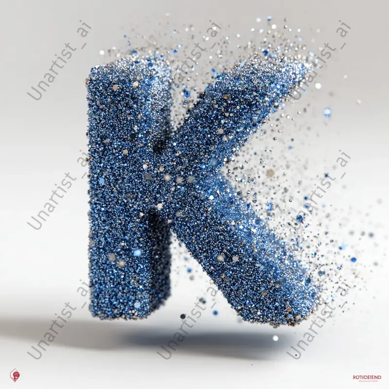 3D Sparkling Glitter Letters