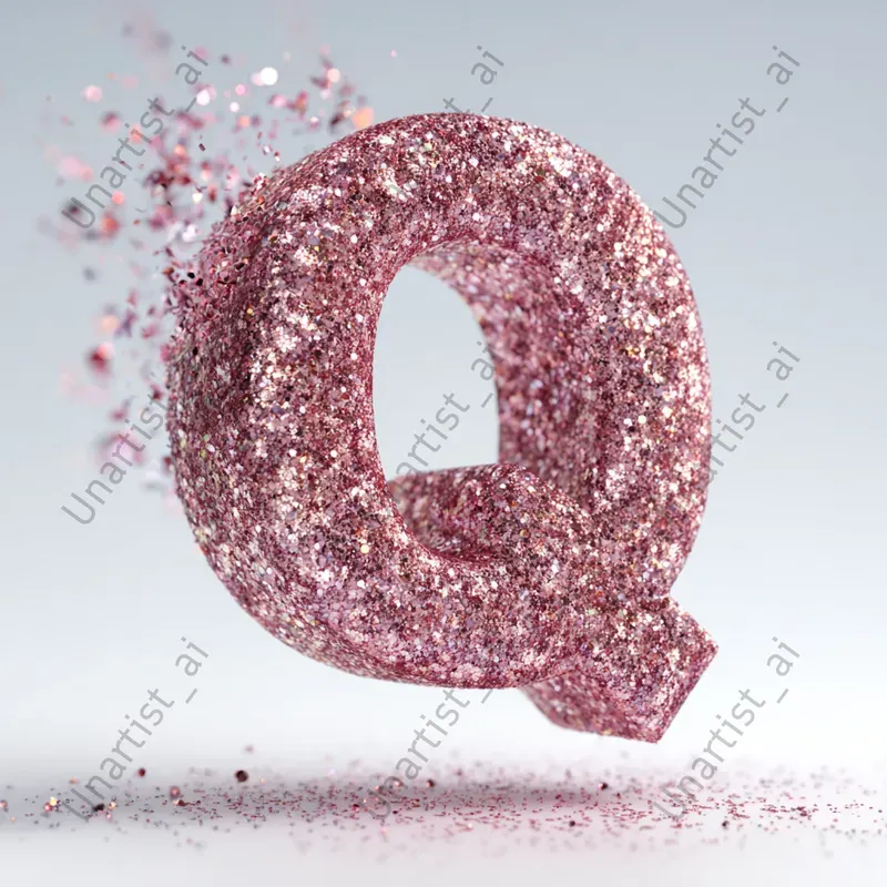 3D Sparkling Glitter Letters
