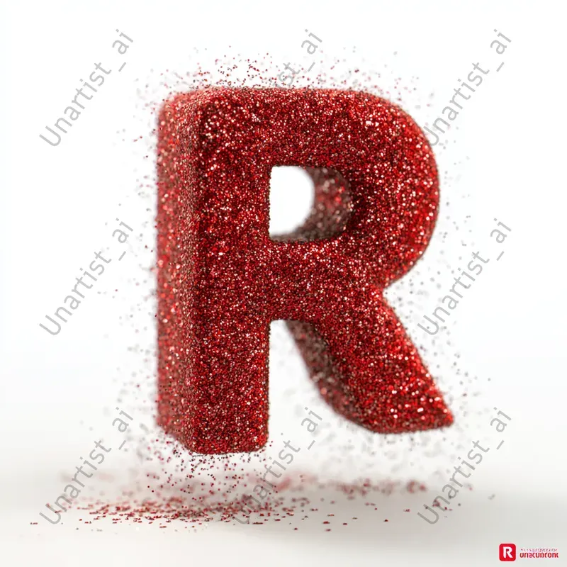3D Sparkling Glitter Letters