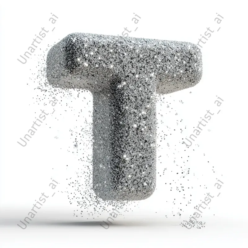 3D Sparkling Glitter Letters