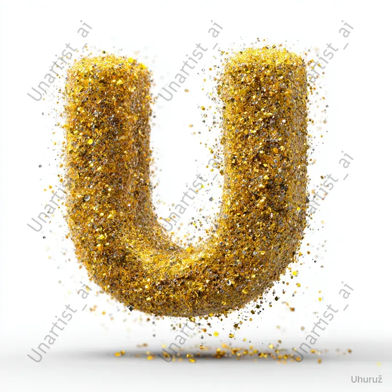 3D Sparkling Glitter Letters